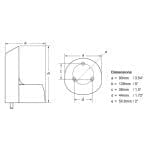 Hella Led Navigatieverlichting Naviled Pro dekmontage adapter zwart