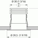 Quick Marine inbouwspot Ely 9-32V Volt 3W