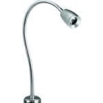 Led Flexibele verchroomde messing kaartleeslampen
