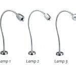 Led Flexibele verchroomde messing kaartleeslampen