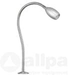 Led Flexibele verchroomde messing kaartleeslampen