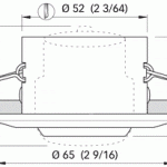 Quick Marine inbouwspot Lucille 10-30V gepolijst kleur licht warm wit