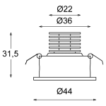 Prebit Inbouwspot EB02