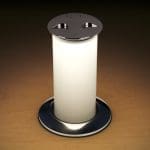 Quick Marine intrekbare lamp Secret Light serie 3W  10-30V gepolijst kleur licht warm wit