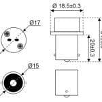 Talamex Ba15S naar G4 Adapter
