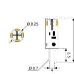 Talamex G4 LED Warm Wit Dimbaar 10-30V 0,6W 12 LEDS back pin