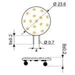 Talamex G4 LED Warm Wit Dimbaar 10-30V 1,5W 15 LEDS side pin